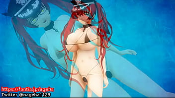Tarian Seksi Model 3d Berbikini
