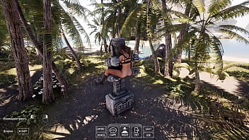 Lara Croft Terangsang Oleh Patung Kuningan Penuh Semen. Animasi Game Hentai 3d