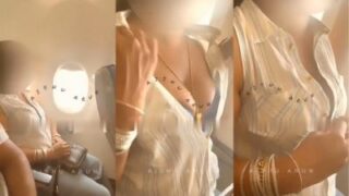 Istri India Berani Buka Baju Di Pesawat Umum