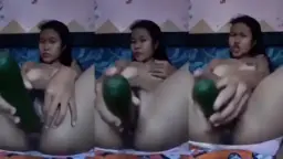 Gadis Gatel Masukin Timun Demi Puasin Nafsu Membara