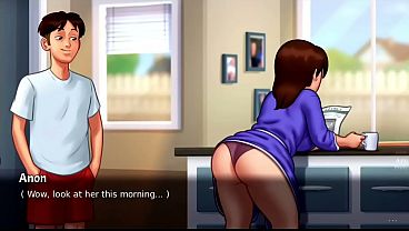 Ibu Tiri Buka Pintu…lalu Semuanya Berubah, Momen Panas Di Summertime Saga (18+).